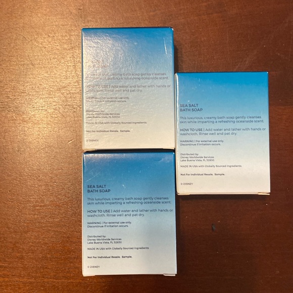 Disney Resorts sea salt bath soaps set of 3 1.5 oz ea - Picture 2 of 4